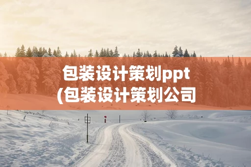 包装设计策划ppt(包装设计策划公司哪家好)